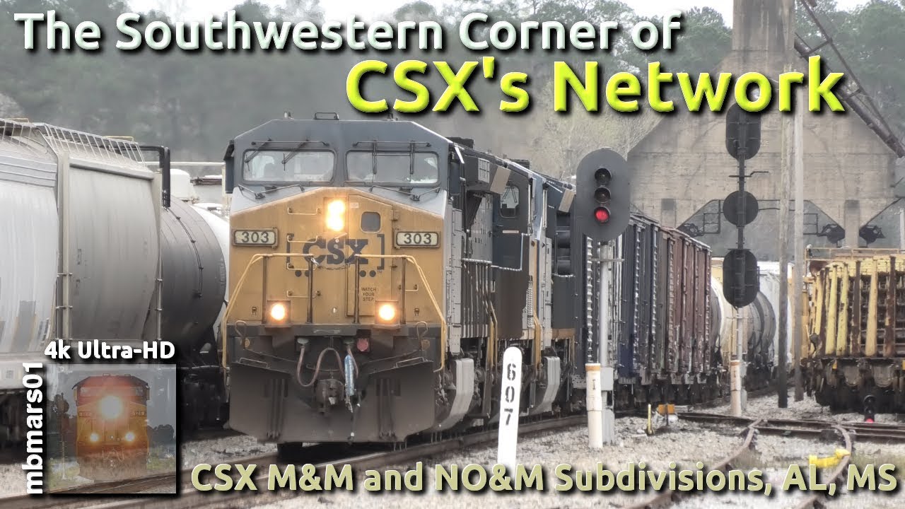 [6W][4k] Trains in the Southwestern Corner of CSX's Network, AL, MS, 03/09+14/2019 ©mbmars01