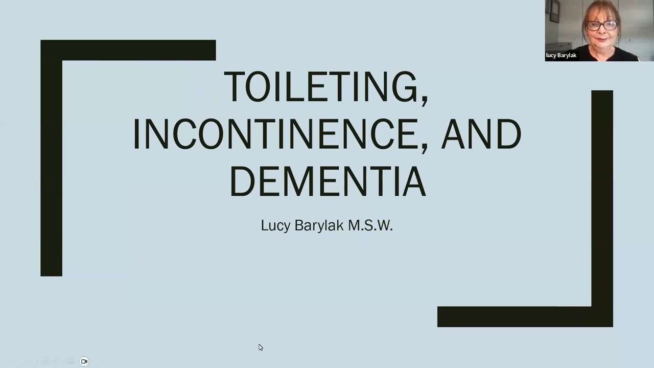 Toileting, Urinary Incontinence and Dementia with Lucy Barylak Jan 9, 2025