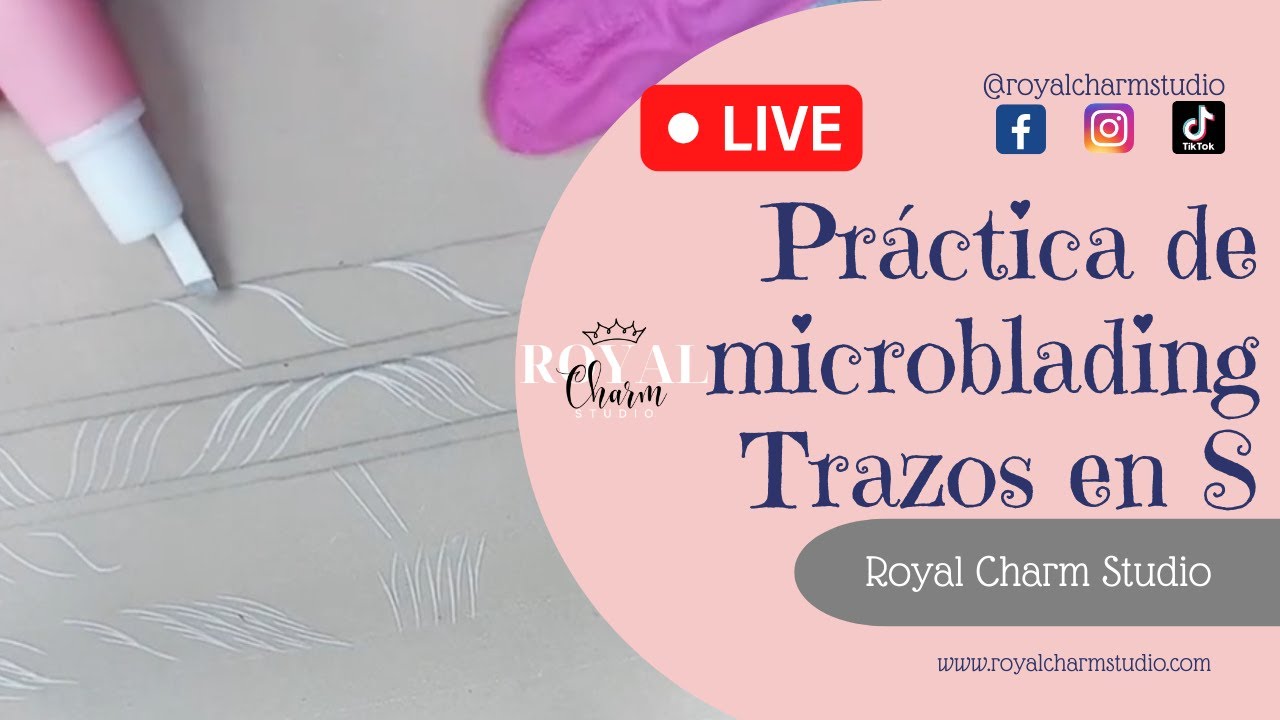 Práctica de Microblading en látex: Trazos en S