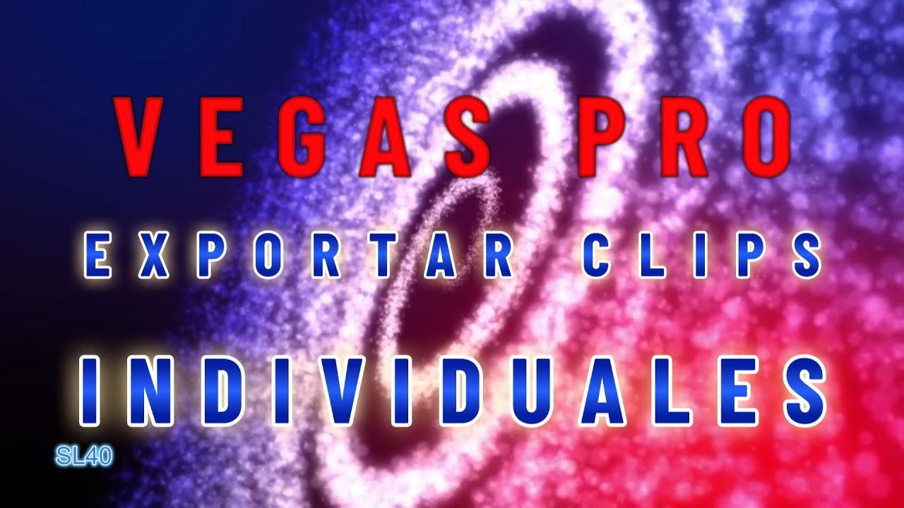 Vegas Pro: Exportar clips individuales.