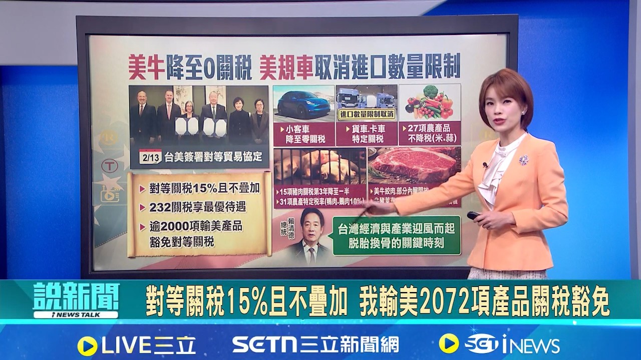 【#熱話題放送】台美關稅拍板! 賴總統喊