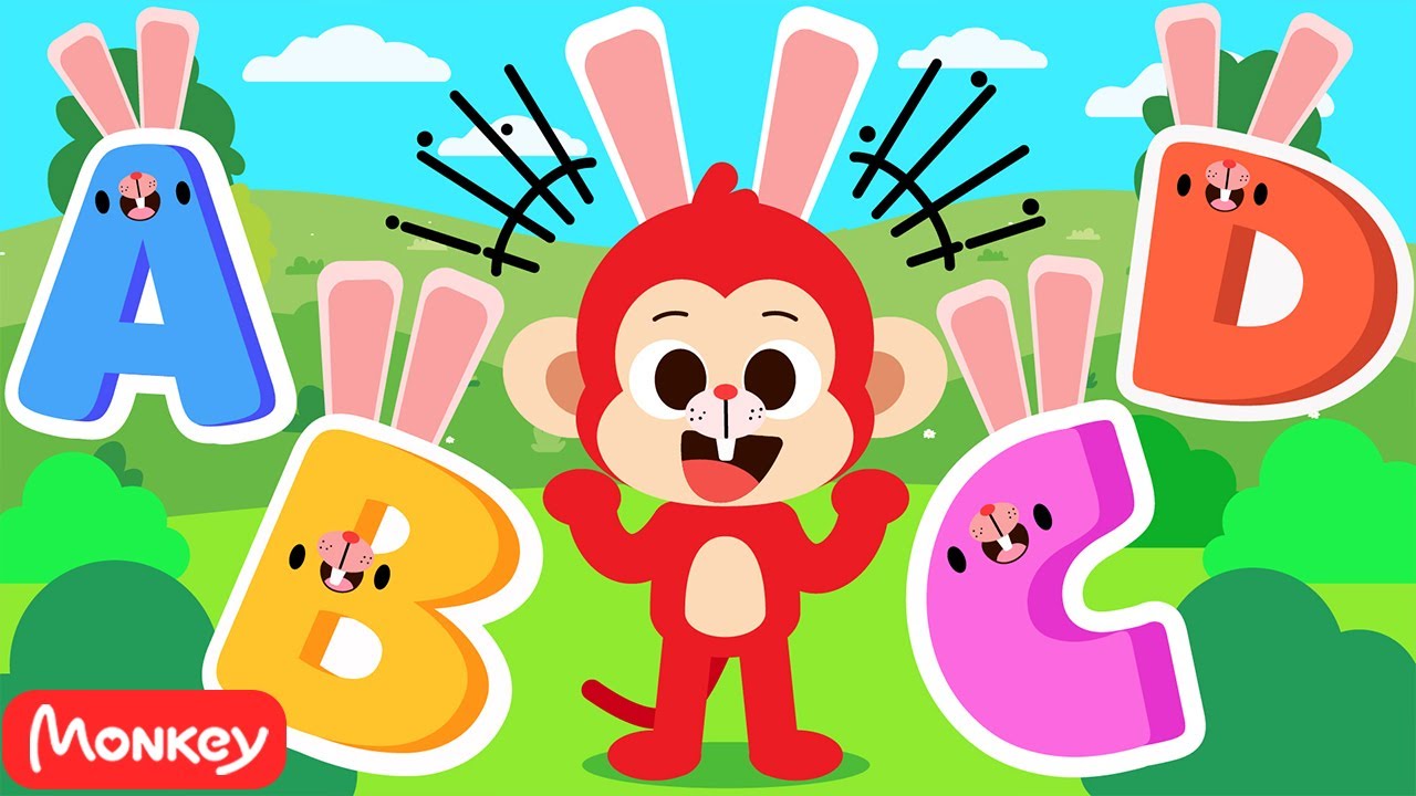 ABC Hop! 🐰🎶 ABC Movement Game for Kids | Songs From Monkey's Classroom | Monkey Junior Play & Learn