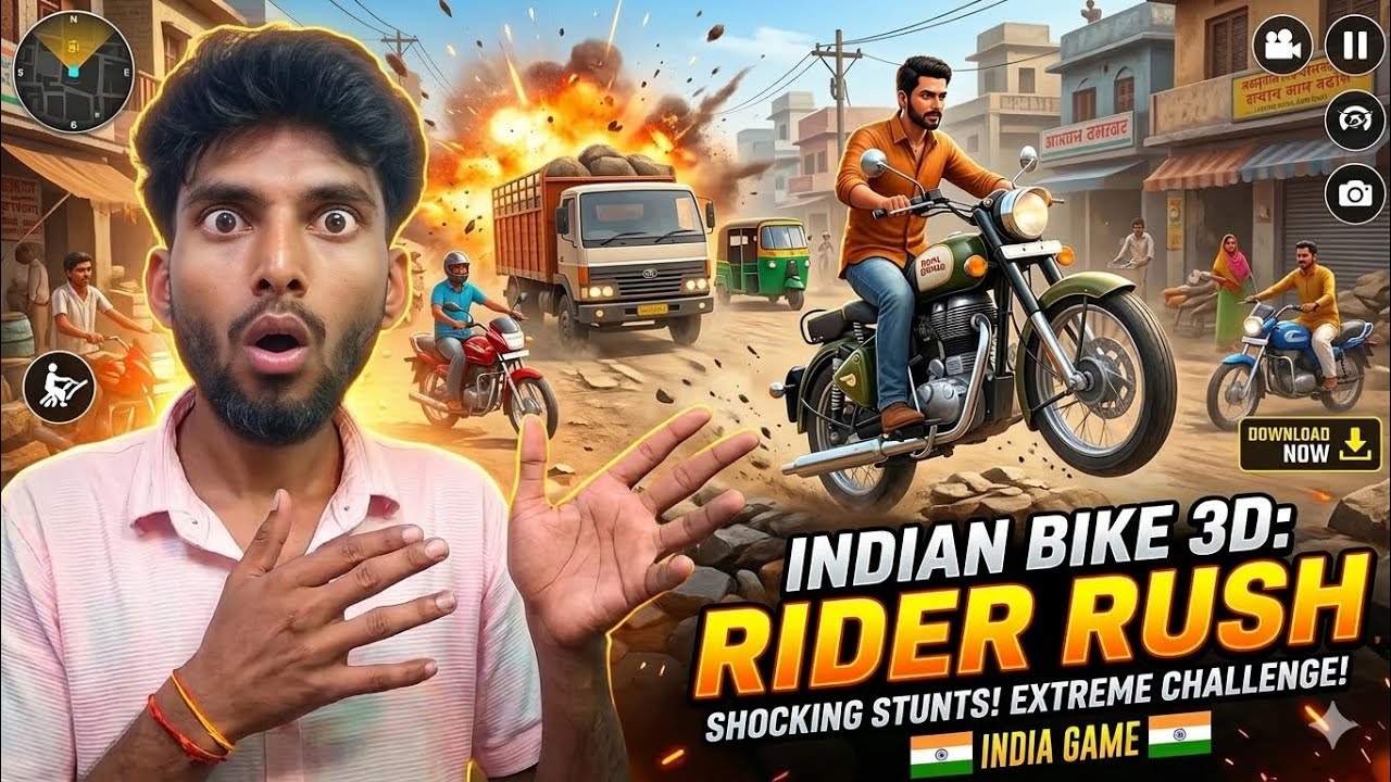 INDIAN BIKE 3D GAME LIVE HALKU 💪 POLICE OP ( Part 9 )🚨
