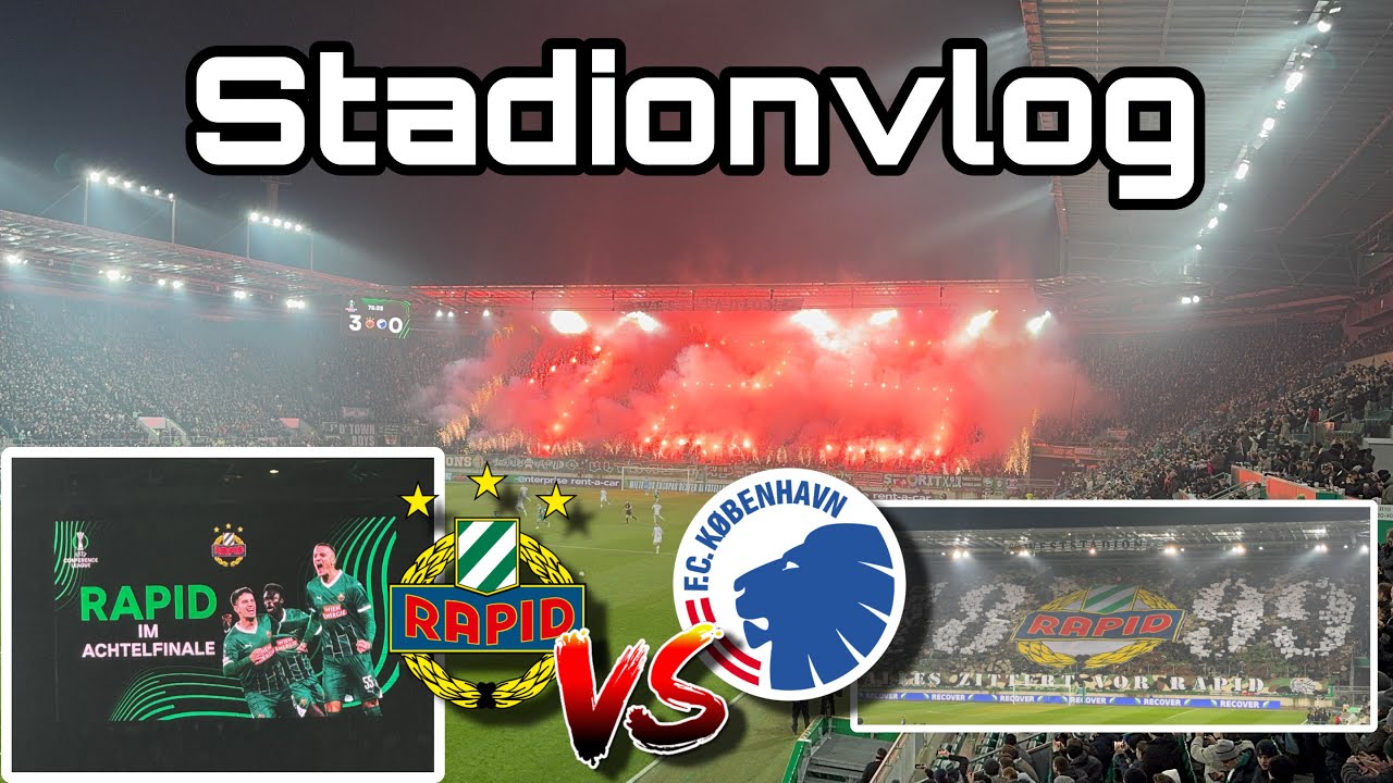 SK RAPID 3:0 FC KOPENHAGEN | Pyro Party & Wurmbrand Show | Stadionvlog NoSkillBrotherZ