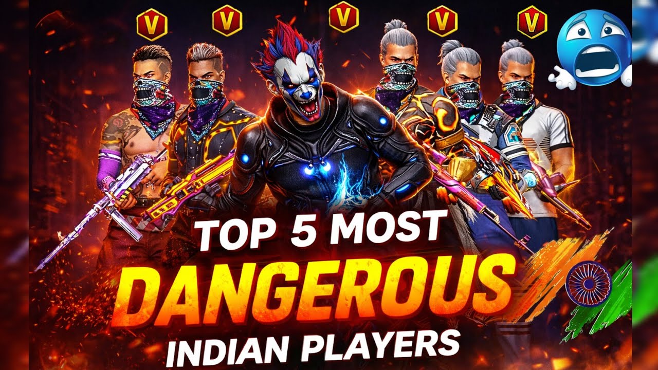 Free Fire Top 5 Most Dengerous Players in Indian🇮🇳