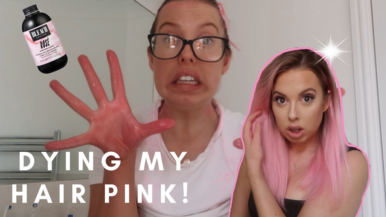 I DYED MY HAIR PINK?! | BLEACH LONDON ROSE HAIR DYE