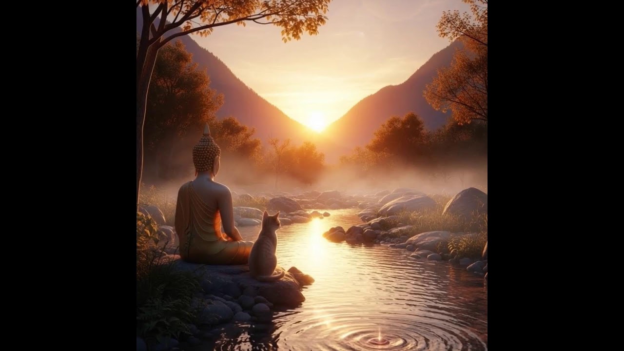 cat and buddha  Relaxing Live 22