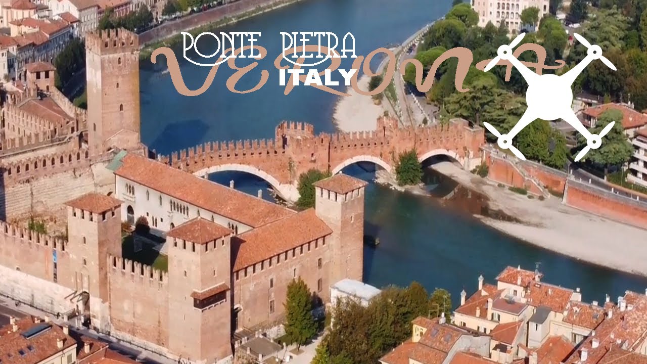 Ponte Pietra, Verona - Italy (Drone Video)