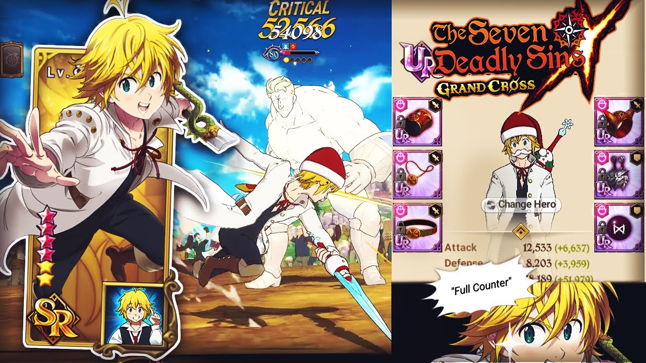 *INSANE MATCH* 100K FULL COUNTER UR GEAR SR MELIODAS | Seven Deadly Sins: Grand Cross