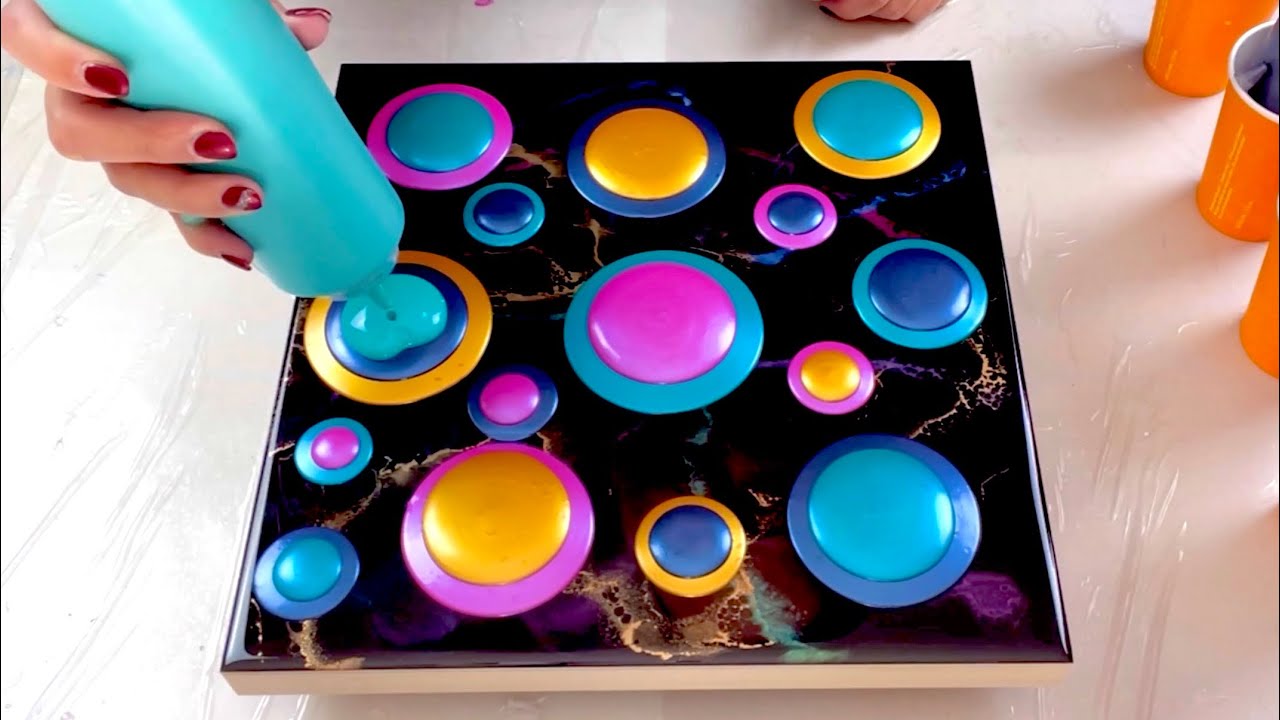 # 525 - 🔵🟠🟣 BLOB Paint with me! Learn HOW TO create this fun art style!  Acrylic Pouring