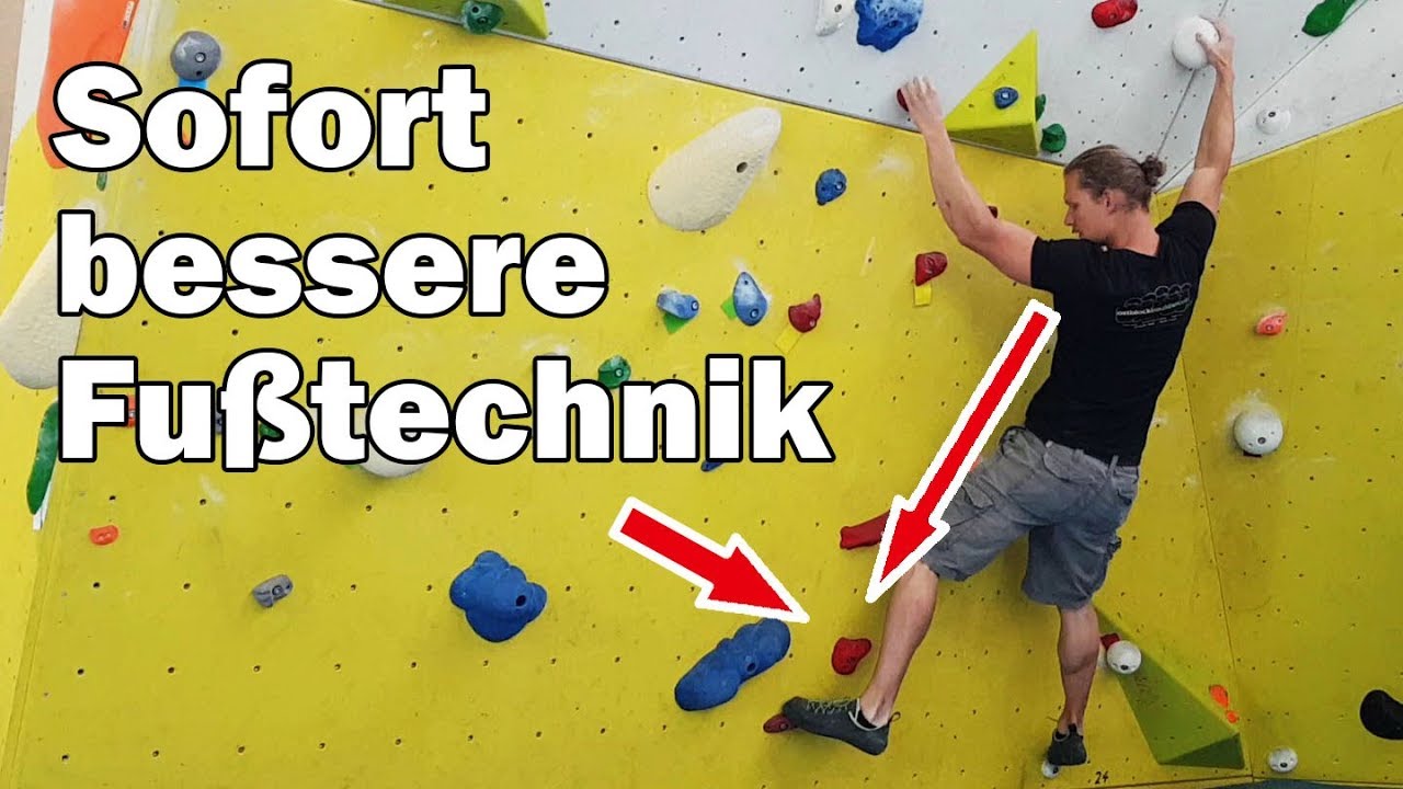Fußtechnik fürs Klettern/Bouldern: Der Trick mit dem Blick