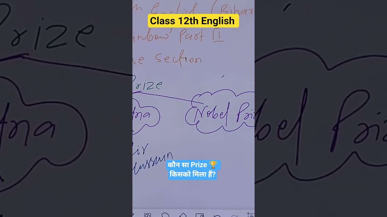 class 12th English| Noble Prize| Bharat Ratna| 