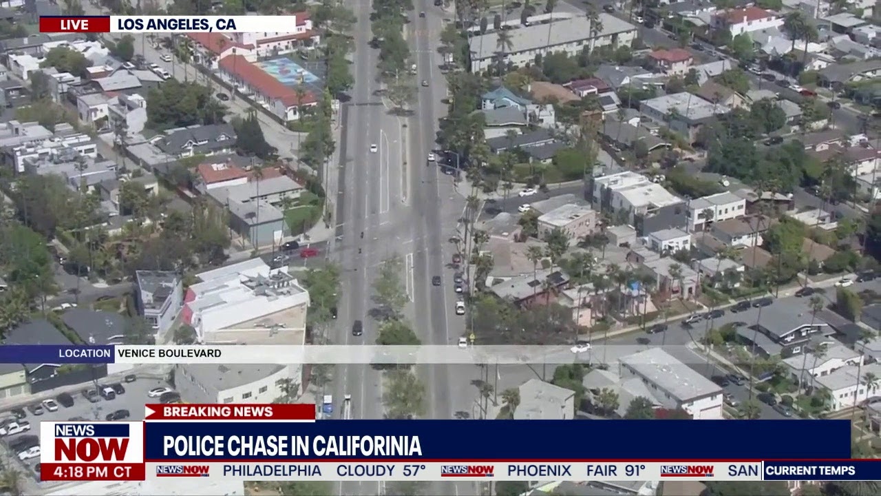 Police chase in Hollywood, California | Fox 11 Los Angeles Coverage