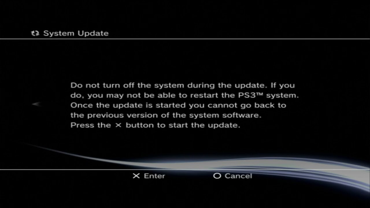 Installing the new update for the PlayStation 3 Version 4.93