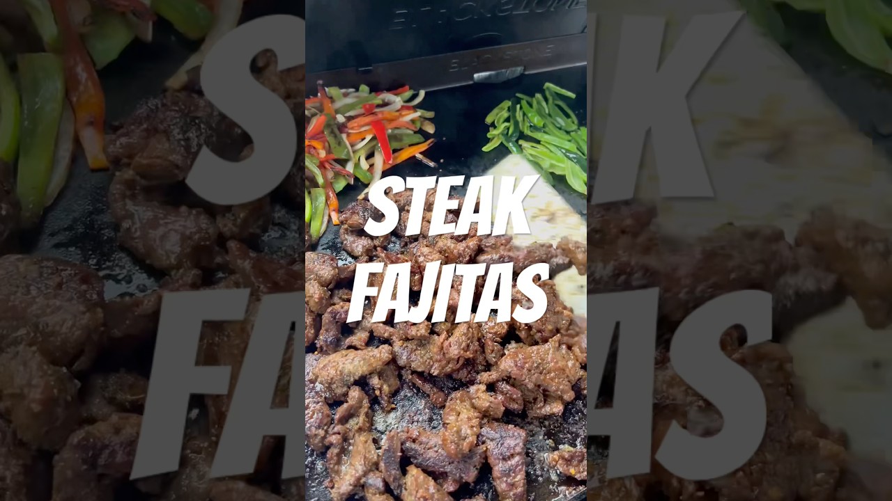 Steak Fajitas - full recipe in videos #fajita #steak #tacos #easyrecipes #blackstonegriddle #griddle
