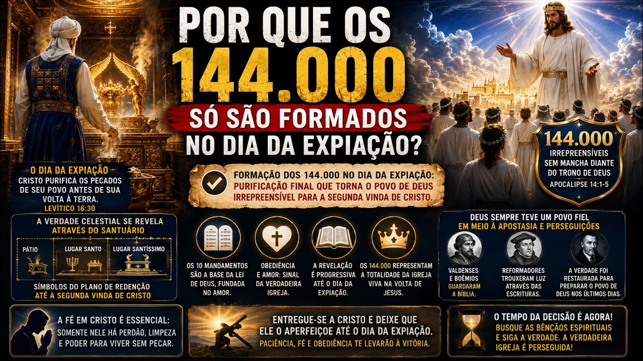 Por que os 144.000 só são formados no dia da expiação?