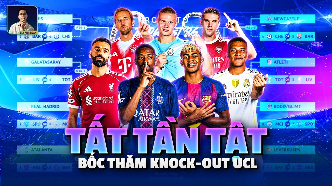 TẤT TẦN TẬT VỀ LỄ BỐC THĂM VÒNG KNOCK-OUT CHAMPIONS LEAGUE