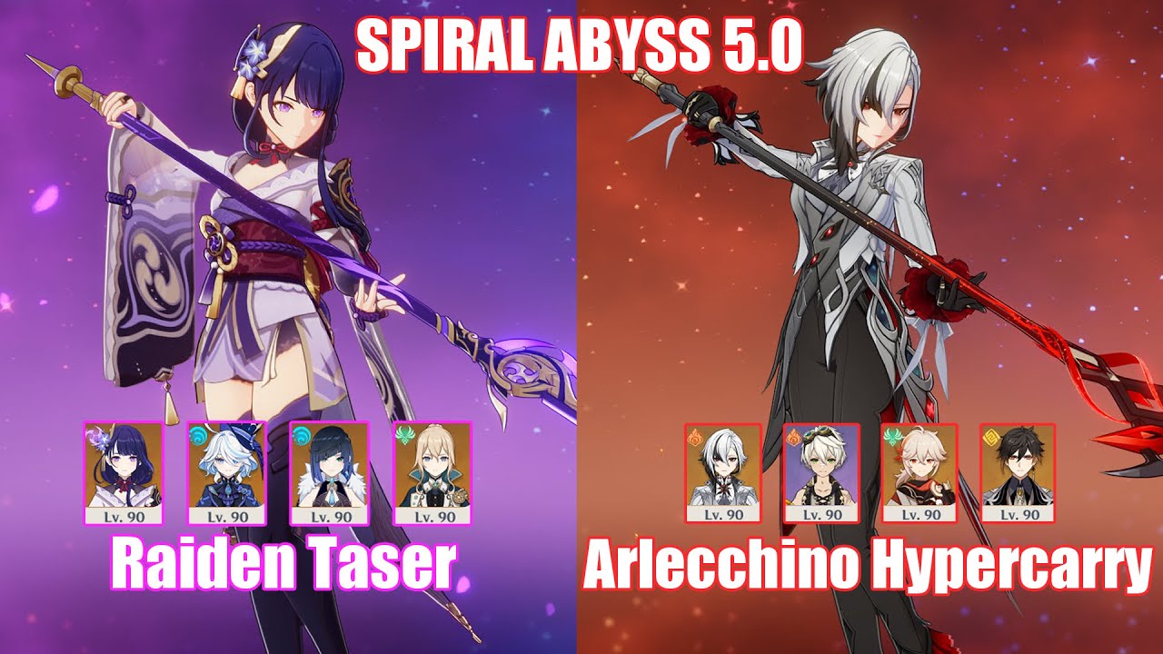 C0 Raiden Taser & C0 Arlecchino Hypercarry | Spiral Abyss 5.0 | Genshin Impact