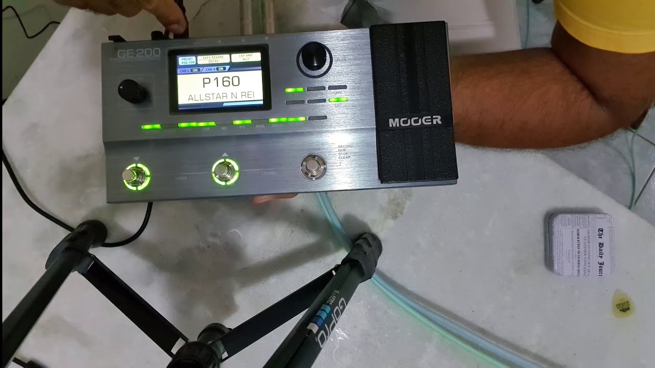 Mooer GE200 Gravando direto no celular Android via USB-OTG