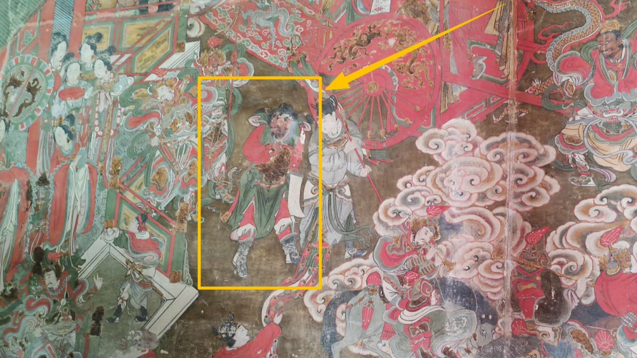 山西精美群像壁画中，有钟馗与众神同行，他在白神话里地位不算高【徐公读城】汾阳田村后土圣母庙