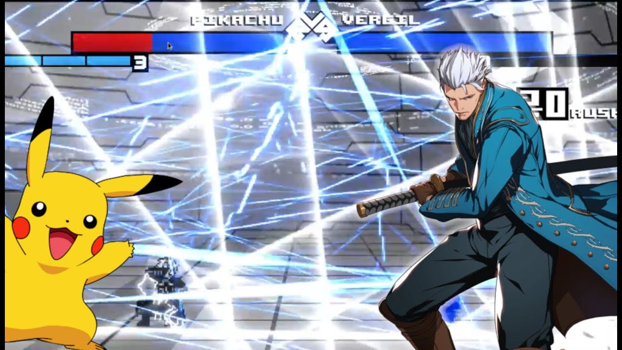 [JUS MUGEN]VERGIL & PIKACHU?