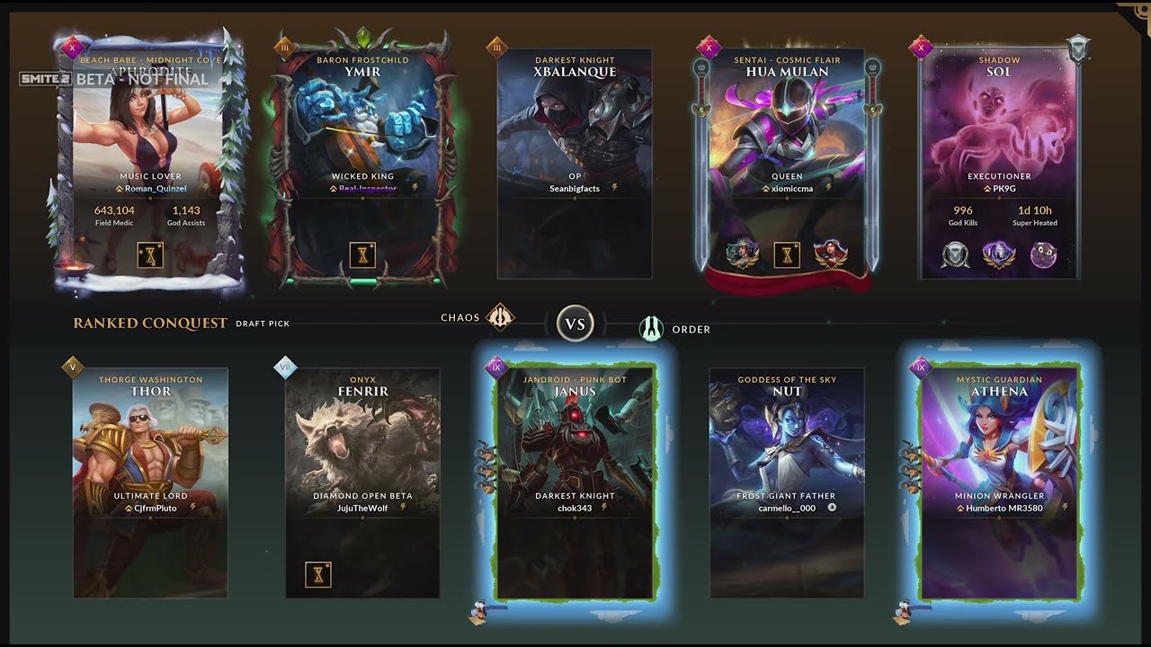SMITE 2 Ranked Platnium Hua Mulan Solo