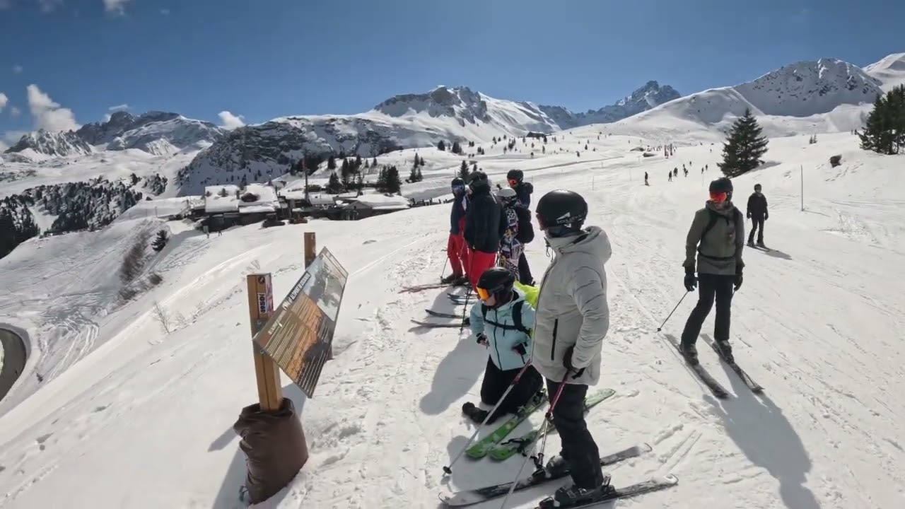 Ski down to courchevel