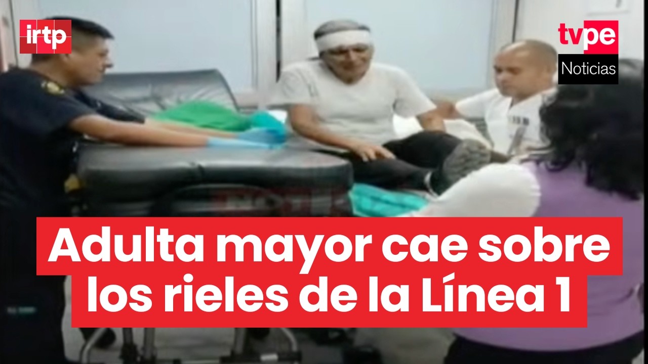 Adulta mayor sufre aparatoso accidente en Línea 1 del Metro de Lima