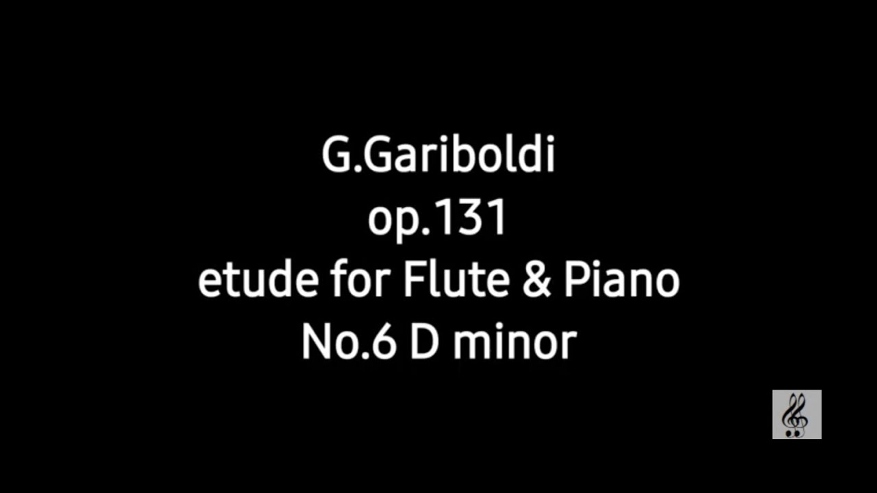 G.Gariboldi etude op.131 for Flute & Piano accompaniment No.6 D minor