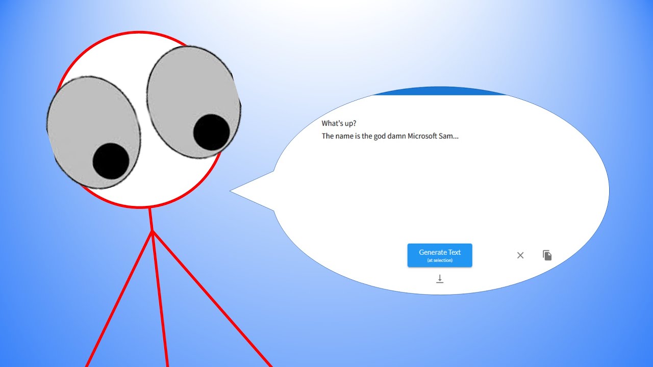 Microsoft Sam but I used InferKit to generate what he'll say in today's video...