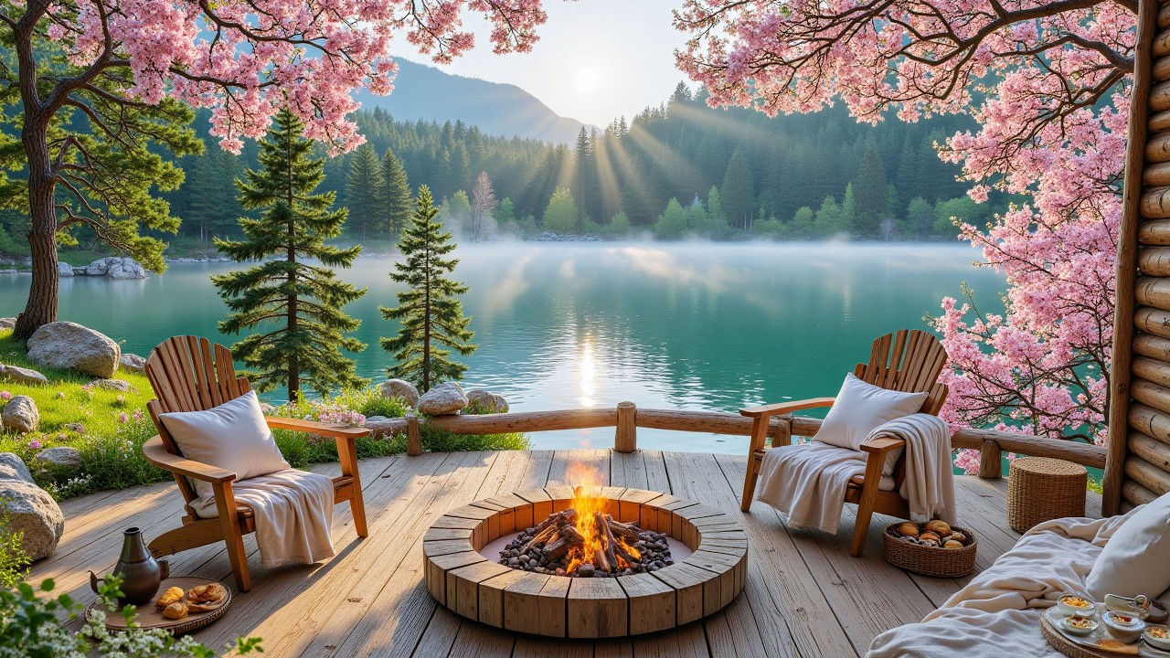Calm Spring Morning Porch Ambience 🌸 Birdsong & Soft Piano for Relaxiton, Focus