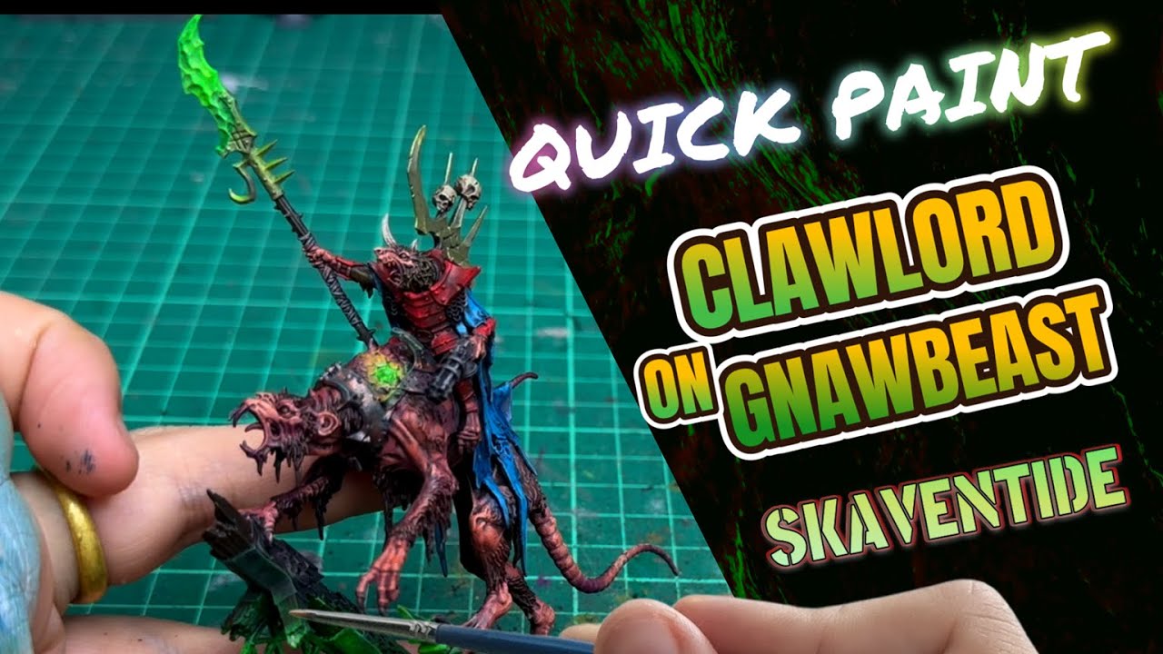 Lets Paint Skaven Hero Clawlord on Gnawbeast | Skaventide | Warhammer Age of Sigmar | Wip Hobbies