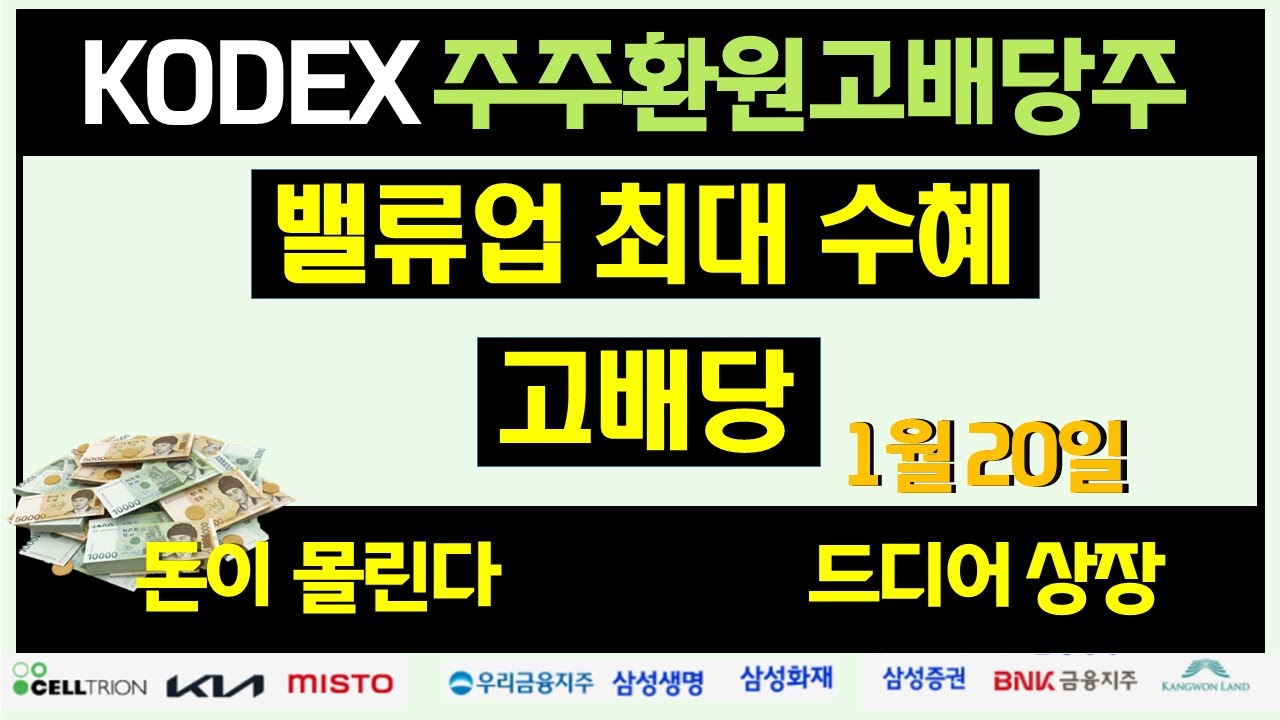 코스피 5,000 시대, 역대급 돈 쏠림! 밸류업 수혜 KODEX 주주환원고배당주 분석