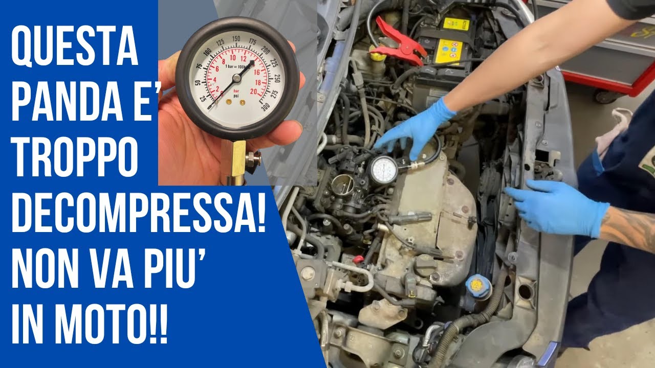 Fiat Panda prova compressione motore, Test compressione motore