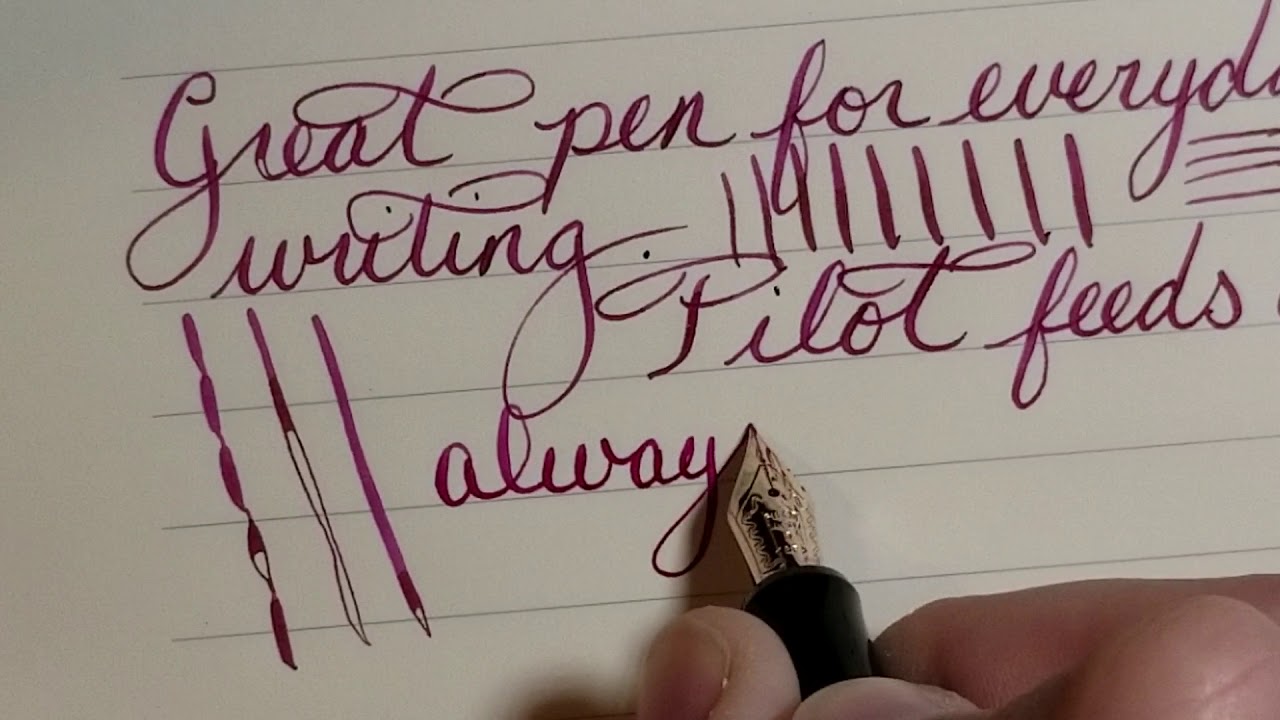 Pilot Custom 74 SF nib writing sample