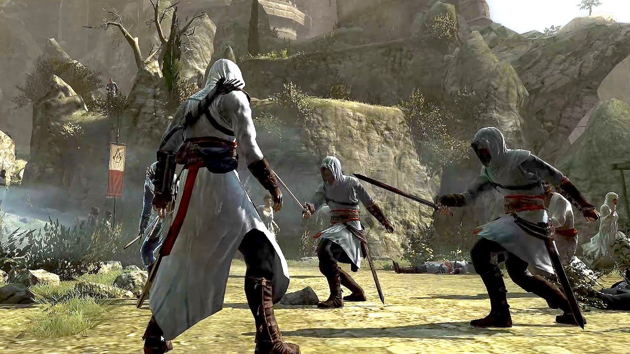 Assassin's Creed 1 - Rogue Altair vs The Brotherhood of Assassins - Brutal Combat & Finishing Moves
