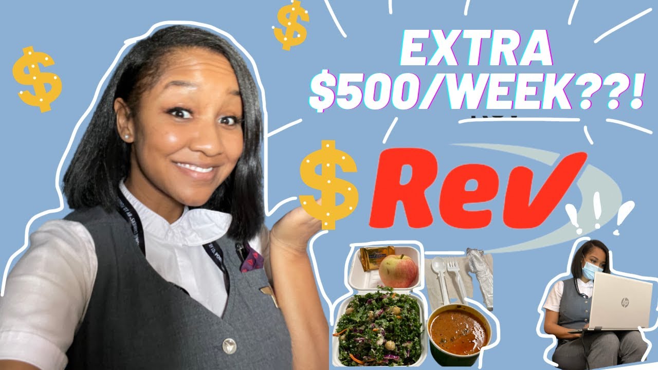 FLIGHT ATTENDANT SIDE HUSTLE (JOB)? | MAKING EXTRA MONEY | IS REV REALLY WORTH IT? | EXTRA $500/WEEK
