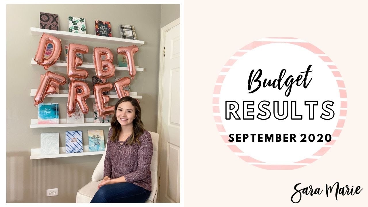 WE'RE DEBT FREE!!! | September 2020 Budget Results | Sara Marie Stickers | EC Monthly |