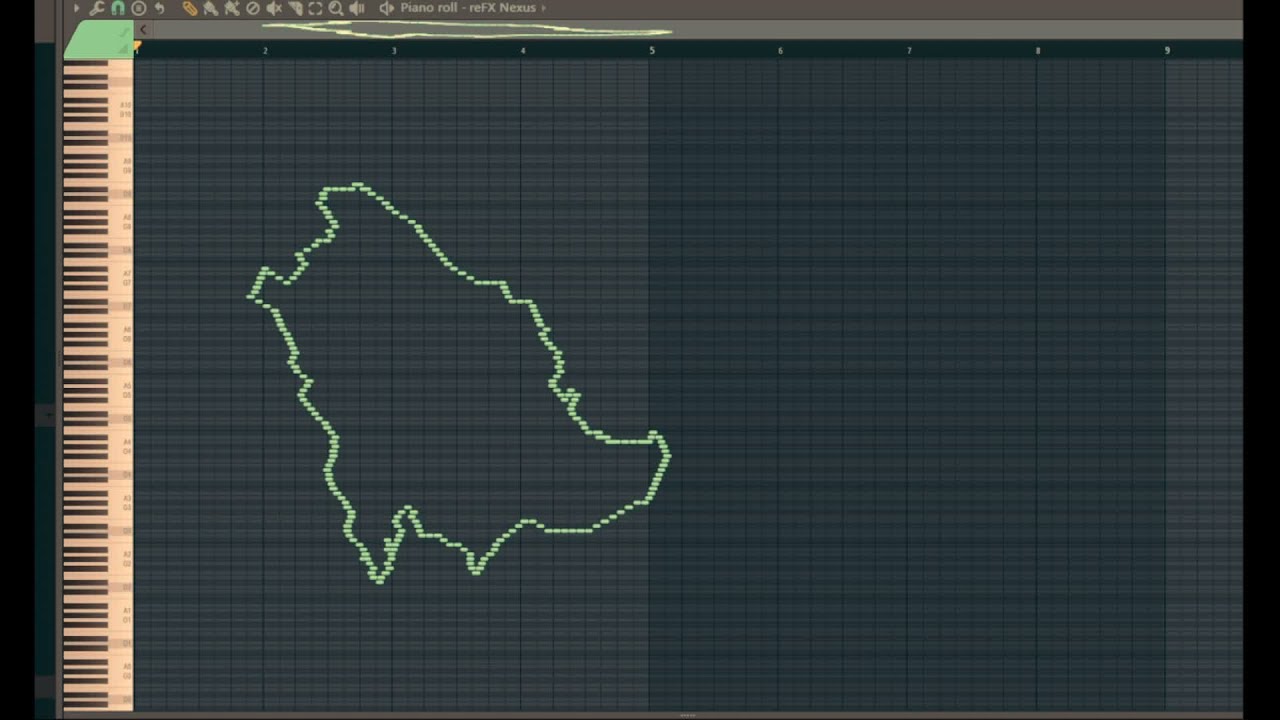 Musical Map Of Saudi Arabia (Midi Art). Музыкальная карта Саудовской Аравии.