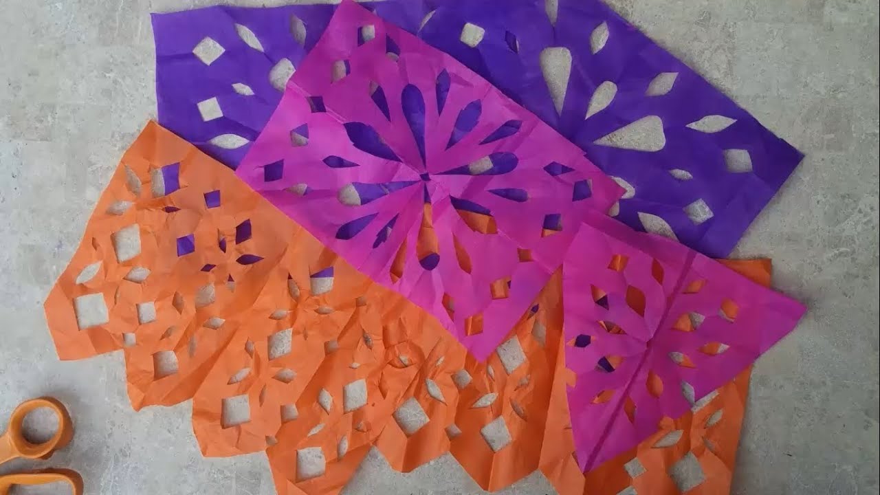 PAPEL PICADO ESTILO MEXICANO...FOLKLOR MEXICANO