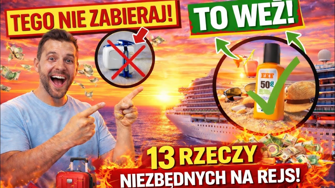 13 rzeczy, KTÓRYCH NIE NALEŻY PAKOWAĆ na rejs! *co zamiast tego przynieść*