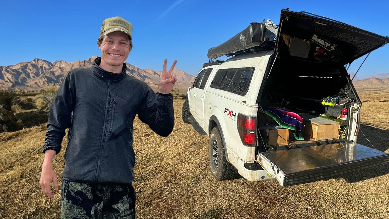 Overnight Truck Camping in the High Desert W/ a Mule Deer