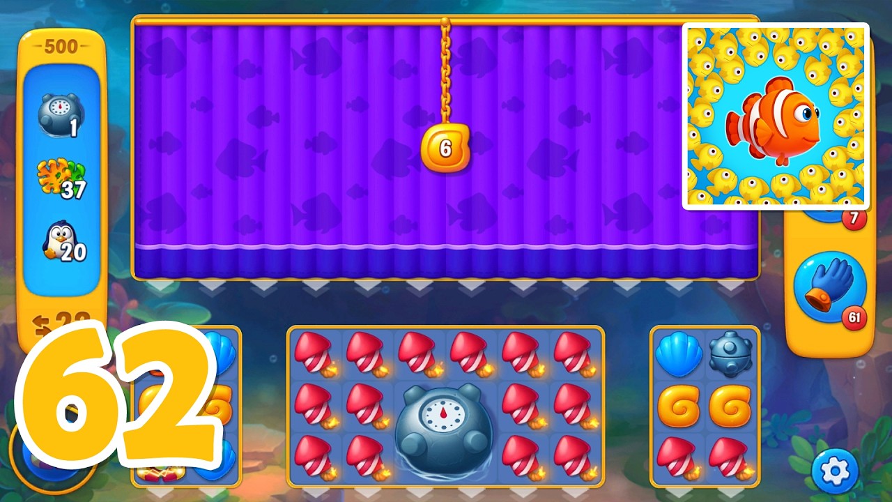 Fishdom - Reached Level 500 - Gameplay Walkthrough Part 62 (Android, iOS)