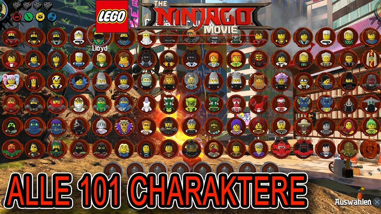 ALLE 101 NINJAGO CHARAKTERE - THE LEGO NINJAGO MOVIE VIDEOGAME GAMEPLAY DEUTSCH | EgoWhity