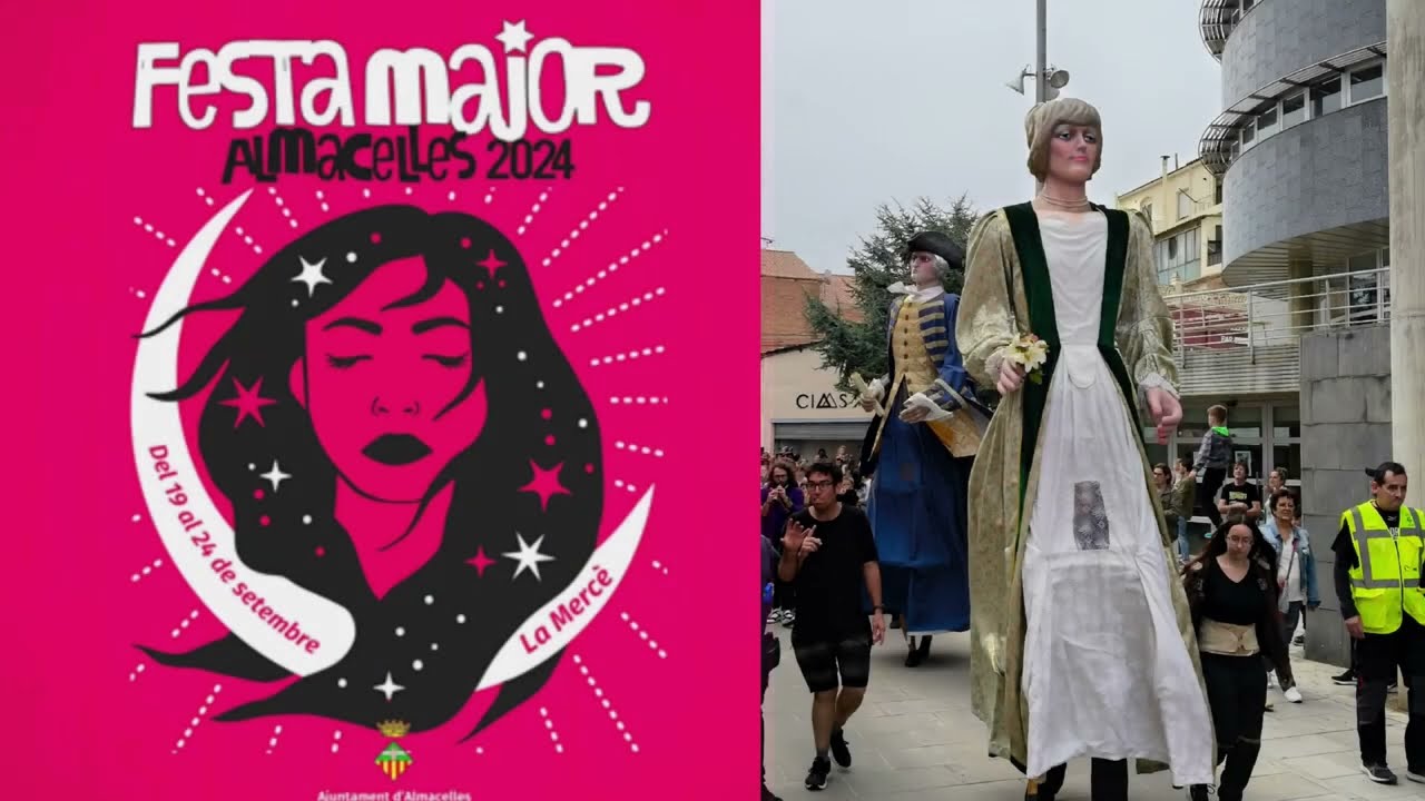 Cercavila dels gegants d'Almacelles per la Festa Major d'Almacelles 2024