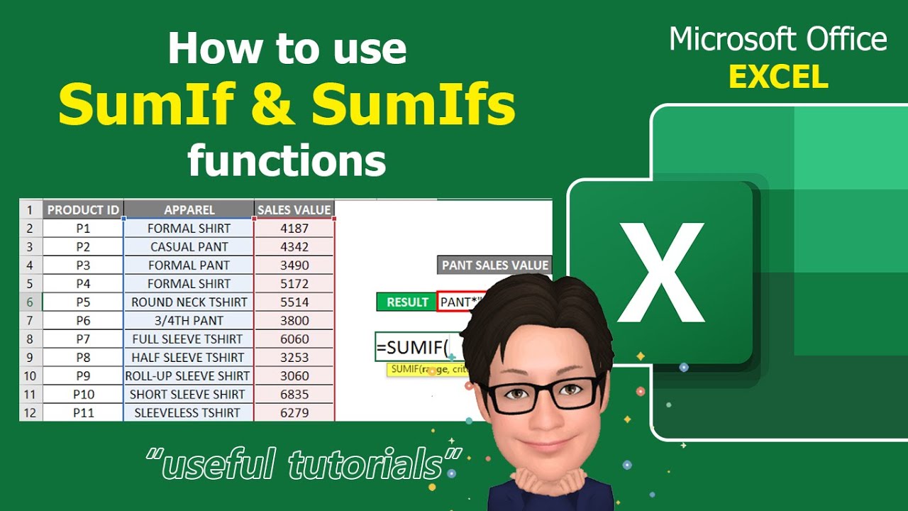 Microsoft Office EXCEL | How to use SumIf & SumIfs Functions - 13