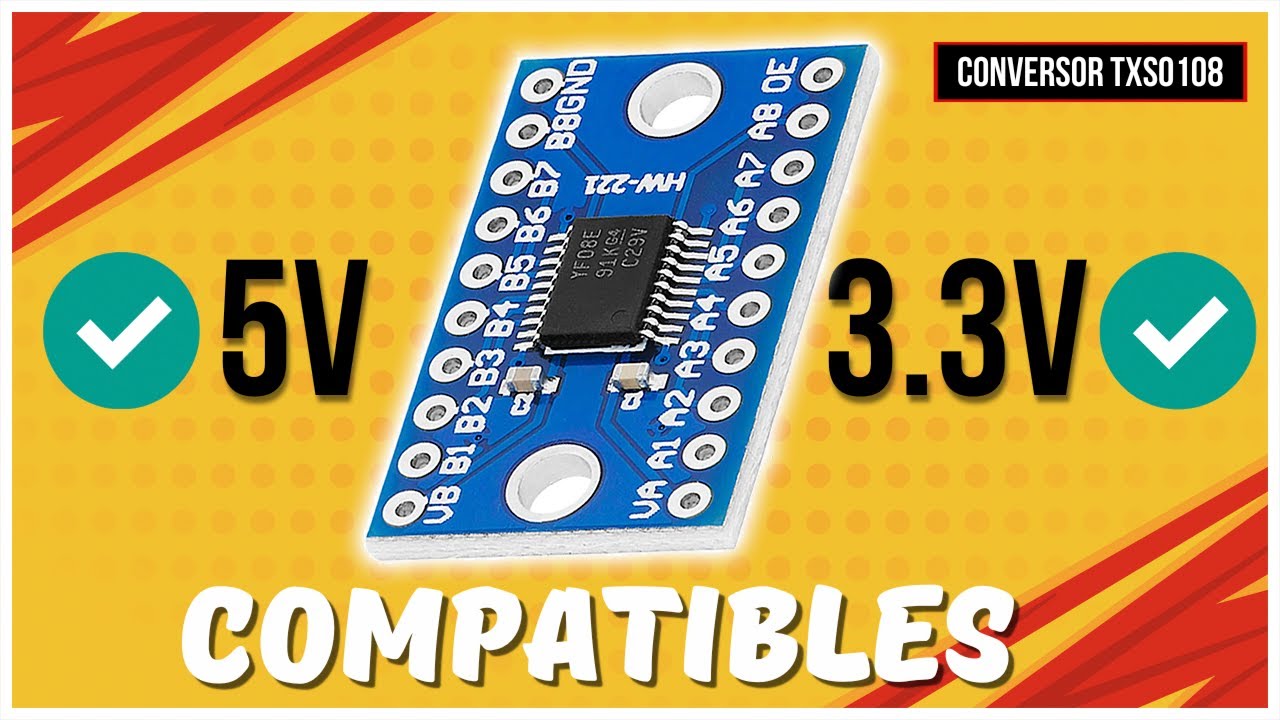 Conversor de Nivel Lógico 3.3v - 5v: Tutorial TXS0108E Esp32 - Arduino