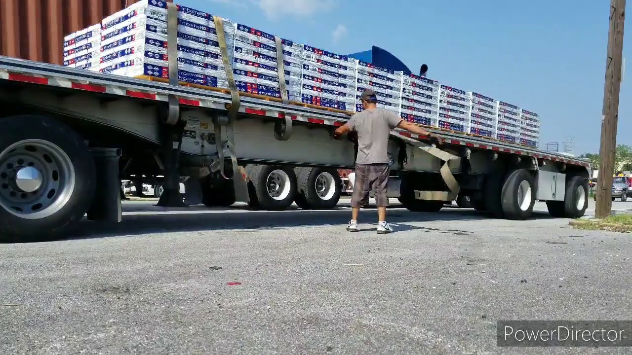 How to secure a Flatbed load/como asegurar la carga..