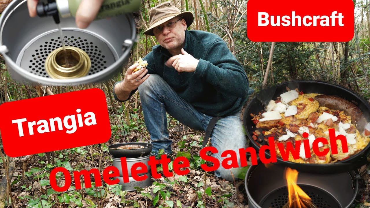 Trangia Bushcraft Omelett Sandwich Trangia Frying pan 24 alcohol burner easy dinner food outdoor