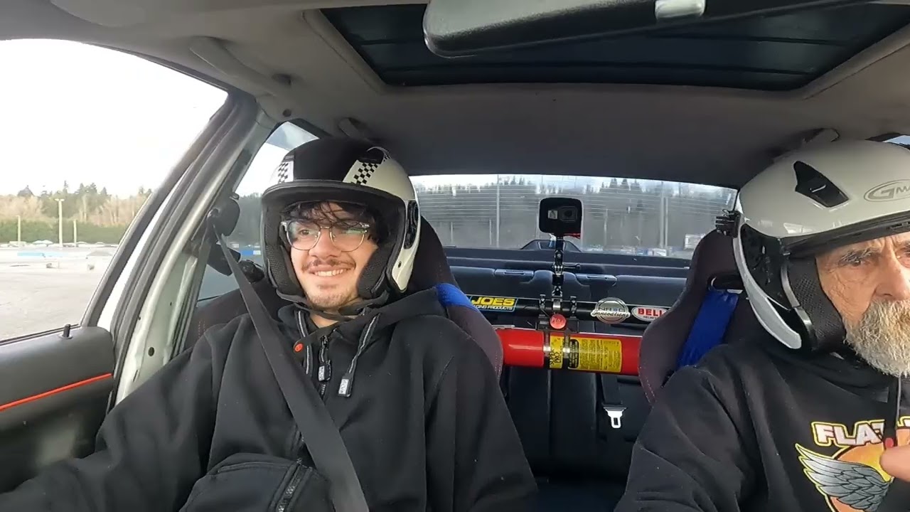 Grandsons first time at the track with Grandpa 